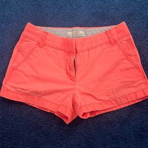 J Crew Chino Shorts - Highlighter Orange